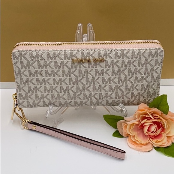 MICHAEL KORS LG CONTINENTAL WALLETS POWDER BLUSH - Picture 2 of 14